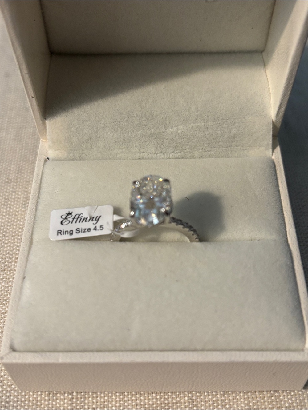 3.5ct Moissanite silver ring